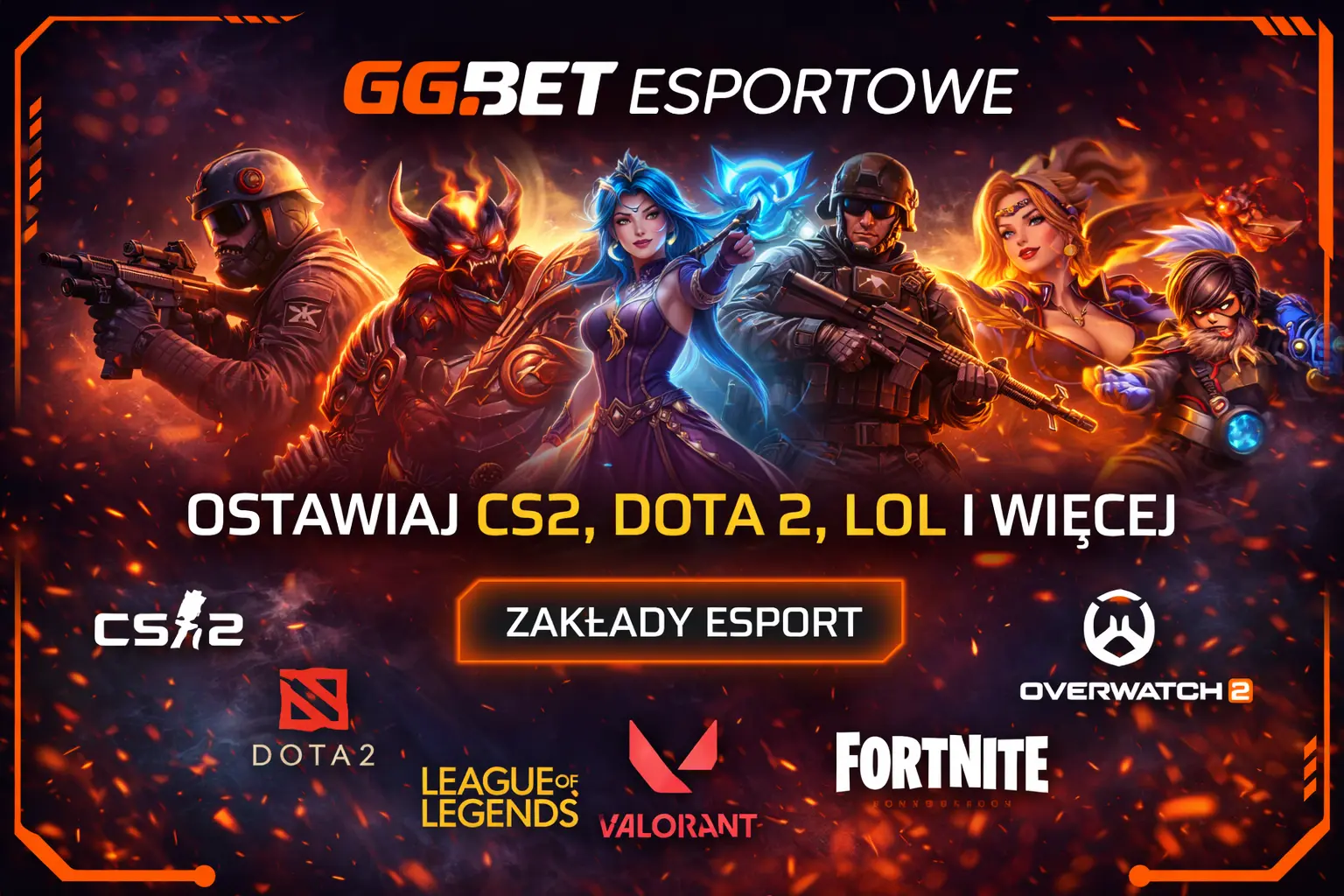 Zakłady esportowe GGBet - CS2, Dota 2, LoL